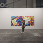 Samia Halaby Simultaneous Depth 2019