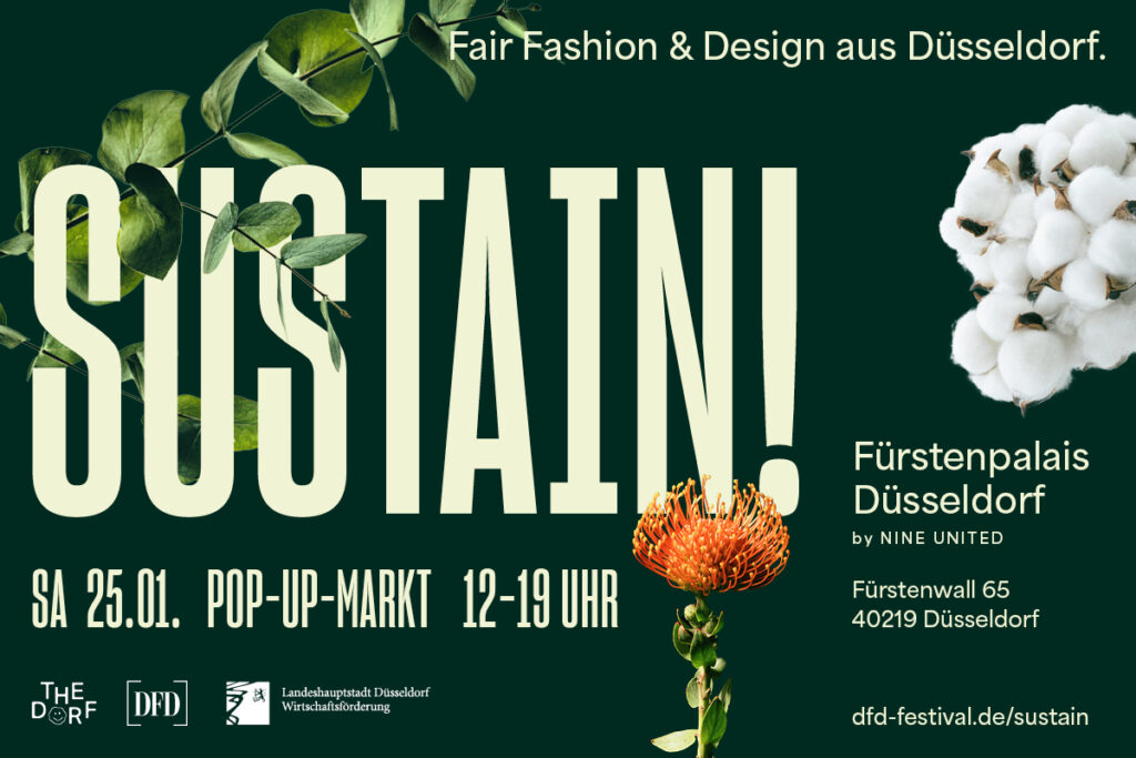 SUSTAIN! - POP-UP-Markt für Fair Fashion und Design Made in Düsseldorf 1 SUSTAIN Webheader 1200x800 V2 Logos 1